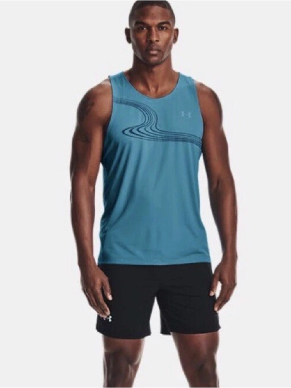 Under Armour Men’s Running Cool Muscle Tee Size Small Sleeveless Tank Top Shirt